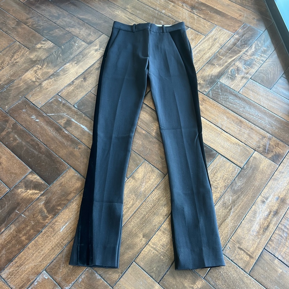 🇺🇸1️⃣Victoria Beckham made in Italy size 2 tuxedo  stripes plain front trouser